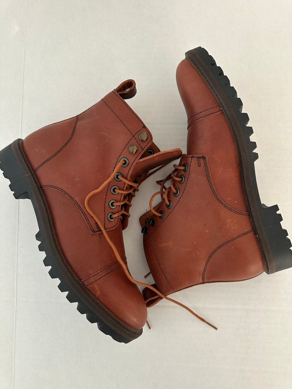 Patina / Portland Leather Goods Men's Breaker Boot Cognac Leather Size 8 (EU 41)